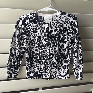 Crew Cuts leopard cardigan- 3T